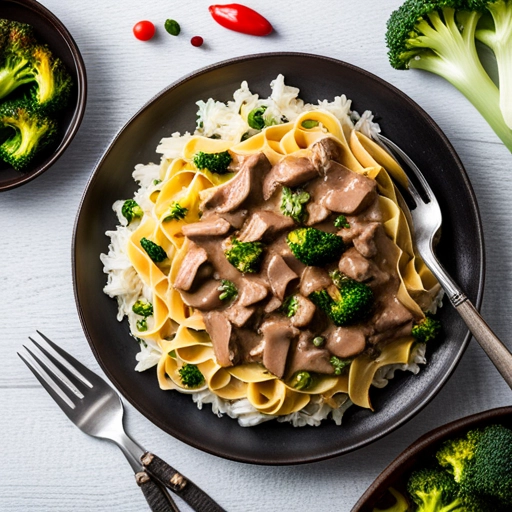 Beef Stroganoff & Broccoli
